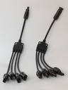 (MC4-Y-4) PAREJA DE CONECTORES MULTICONTACTO MC4 TIPO &quot;Y&quot; 1 A 4 VIAS PARA PANEL SOLAR