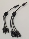 (MC4-Y-4) PAREJA DE CONECTORES MULTICONTACTO MC4 TIPO &quot;Y&quot; 1 A 4 VIAS PARA PANEL SOLAR