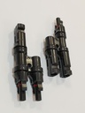 (MC4-T-2) PAREJA DE CONECTORES MULTICONTACTO MC4 TIPO &quot;T&quot; 1 A 2 VIAS PARA PANEL SOLAR