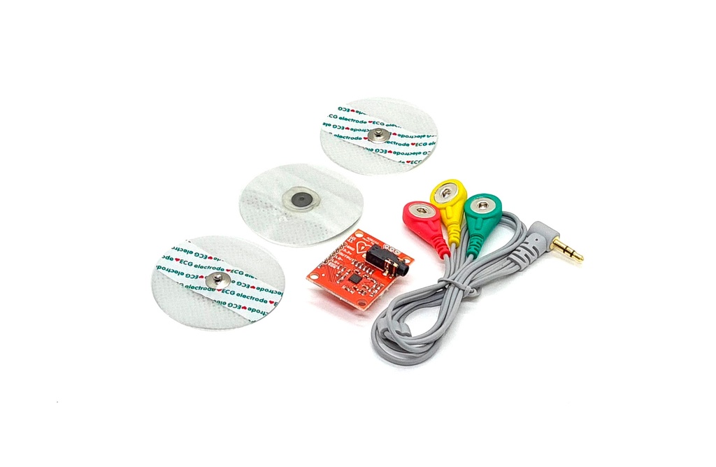 (ARDUINO-AD8232)   MODULO SENSOR DE RITMO CARDIACO C/3 ELECTRODOS
