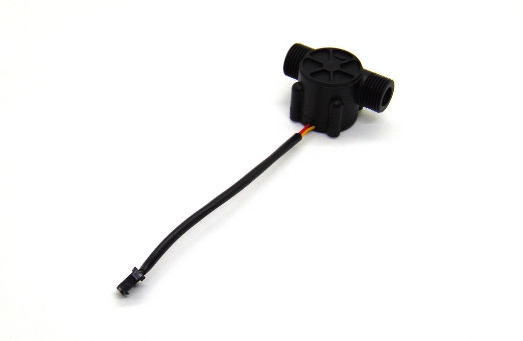 (KIT-CAUDAL)   CAUDALIMETRO 5 a 18V  1 a 30 LITROS / MINUTO  COMPATIBLE CON ARDUINO