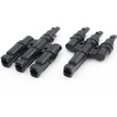 (MC4-T-1N-3P) CONECTOR MC4 TIPO &quot;T&quot; 1 NEGATIVO A 3 POSITIVOS PARA PANEL SOLAR