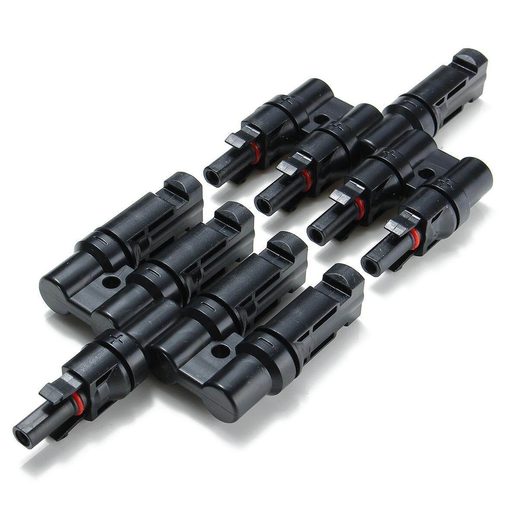 (MC4-T-1N-4P) CONECTOR MC4 TIPO &quot;T&quot; 1 NEGATIVO A 4 POSITIVOS PARA PANEL SOLAR