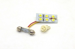 [L-AUTO-SMD6] LAMPARA TIPO PLACA 40x16mm 6 LED SMD 12V BLANCOS