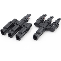 [MC4-T-3] (MC4-T-1N-3P) CONECTOR MC4 TIPO &quot;T&quot; 1 NEGATIVO A 3 POSITIVOS PARA PANEL SOLAR