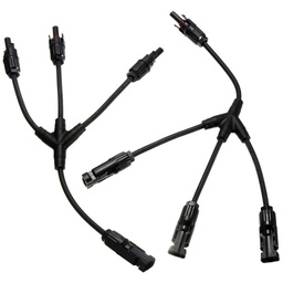 [MC4-Y-3] (MC4-Y-1N-3P) CONECTOR MC4 TIPO "Y" 1 NEGATIVO A 3 POSITIVOS PARA PANEL SOLAR
